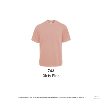 Oversized Fit T-Shirt - Sartorial Siro Cotton | Unisex | Dirty Pink | 743 | AG 280