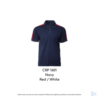 Polo Racer Light Stretchy Unisex 160gsm Navy Red White CRP1601