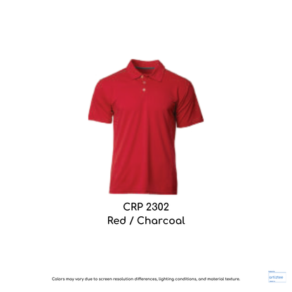 Polo Oxley Unisex 160gsm Red Charcoal CRP2302