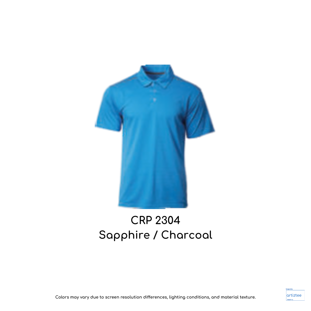 Polo Oxley Unisex 160gsm Sapphire Charcoal CRP2304