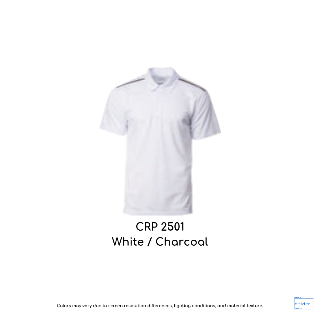 Polo Ocean Quick-Drying Unisex 160gsm White Charcoal CRP2501