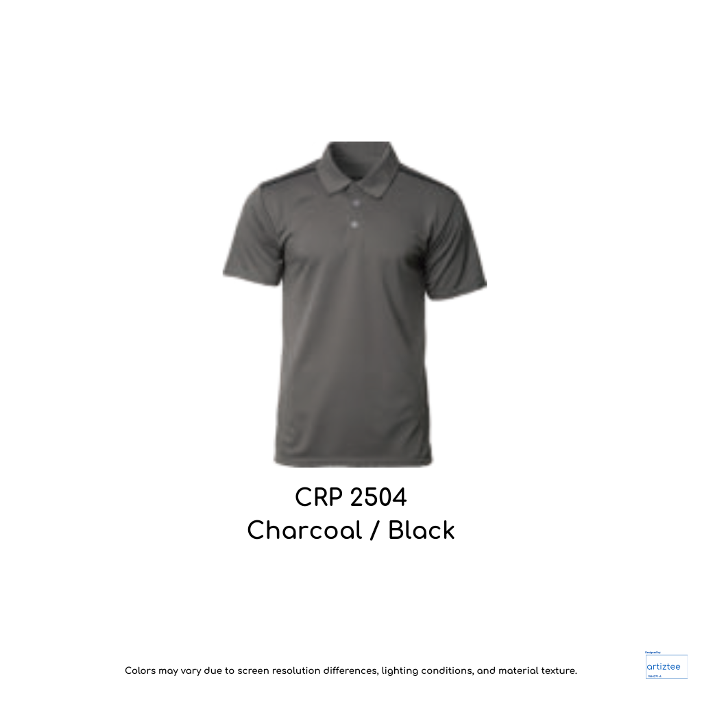 Polo Ocean Quick-Drying Unisex 160gsm Charcoal Black CRP2504