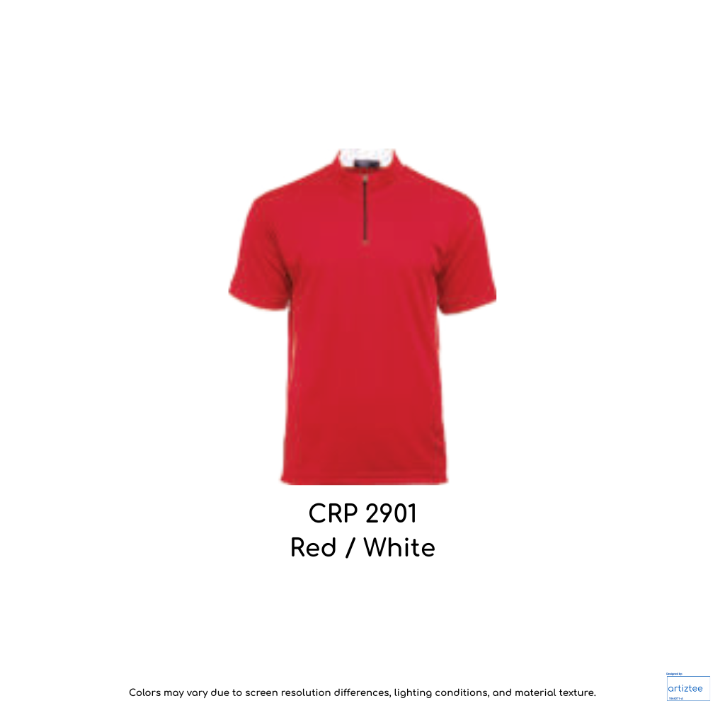 Polo Paragon Unisex 160gsm Performance Jacquard Red White CRP2901