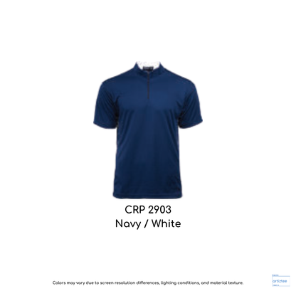 Polo Paragon Unisex 160gsm Performance Jacquard Navy White CRP2903