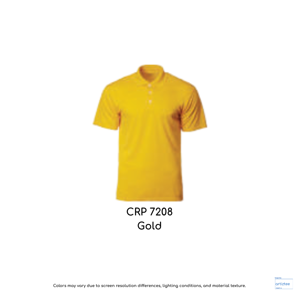 Polo COLtec Performance 160gsm Unisex Gold CRP7208