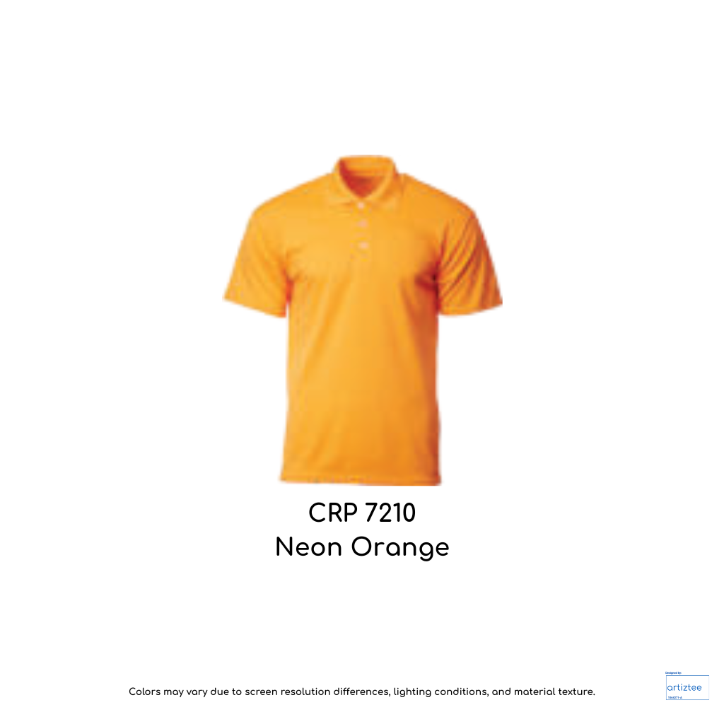 Polo COLtec Performance 160gsm Unisex Neon Orange CRP7210