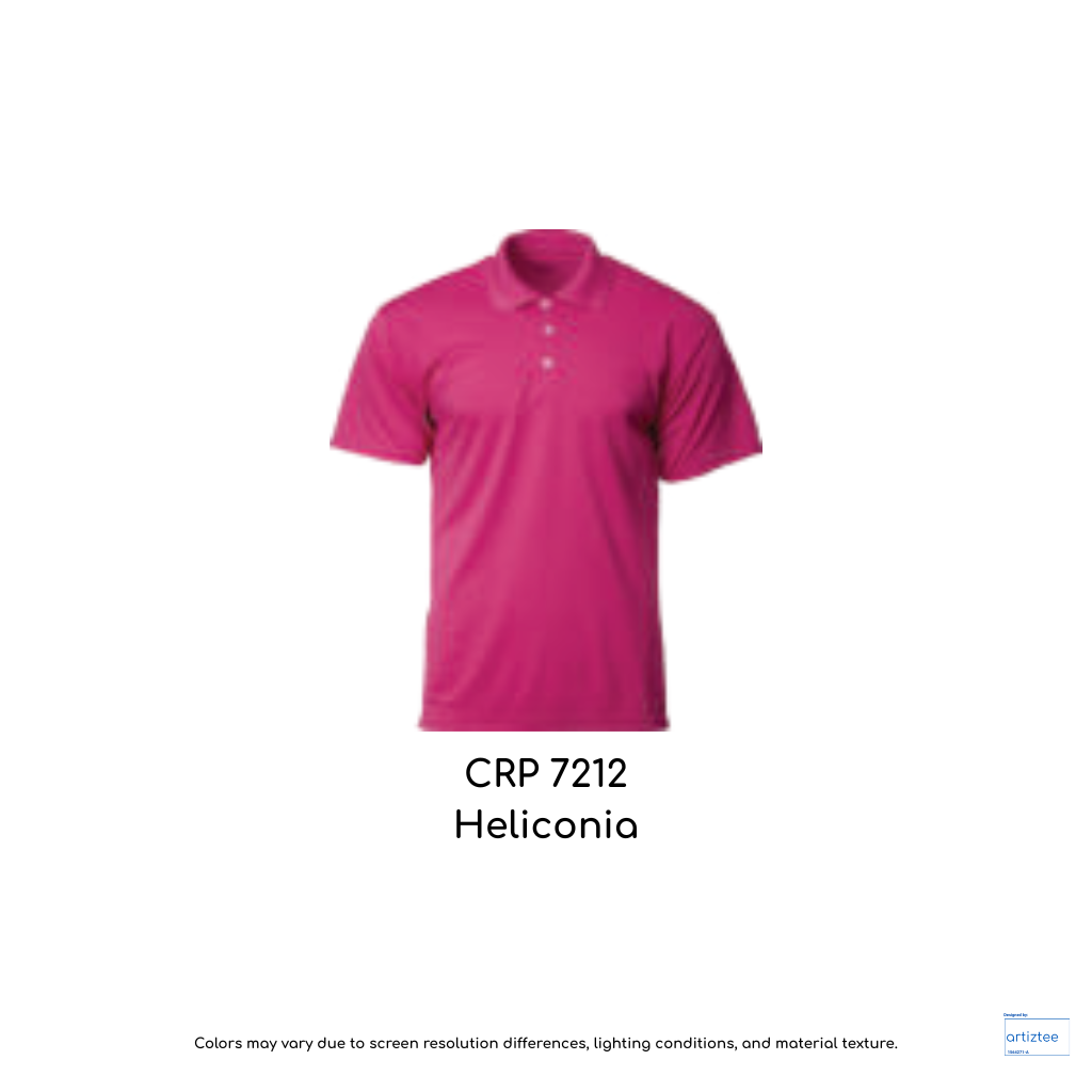 Polo COLtec Performance 160gsm Unisex Heliconia CRP7212