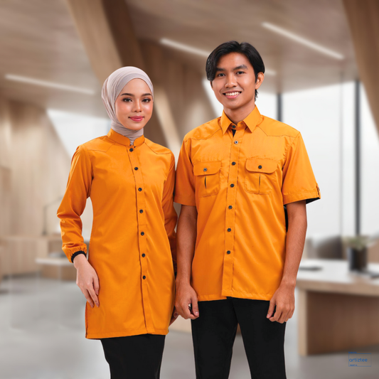 Corporate Uniform FC-882 Unisex Short Sleeves FC-1082 Muslimah Long Sleeves