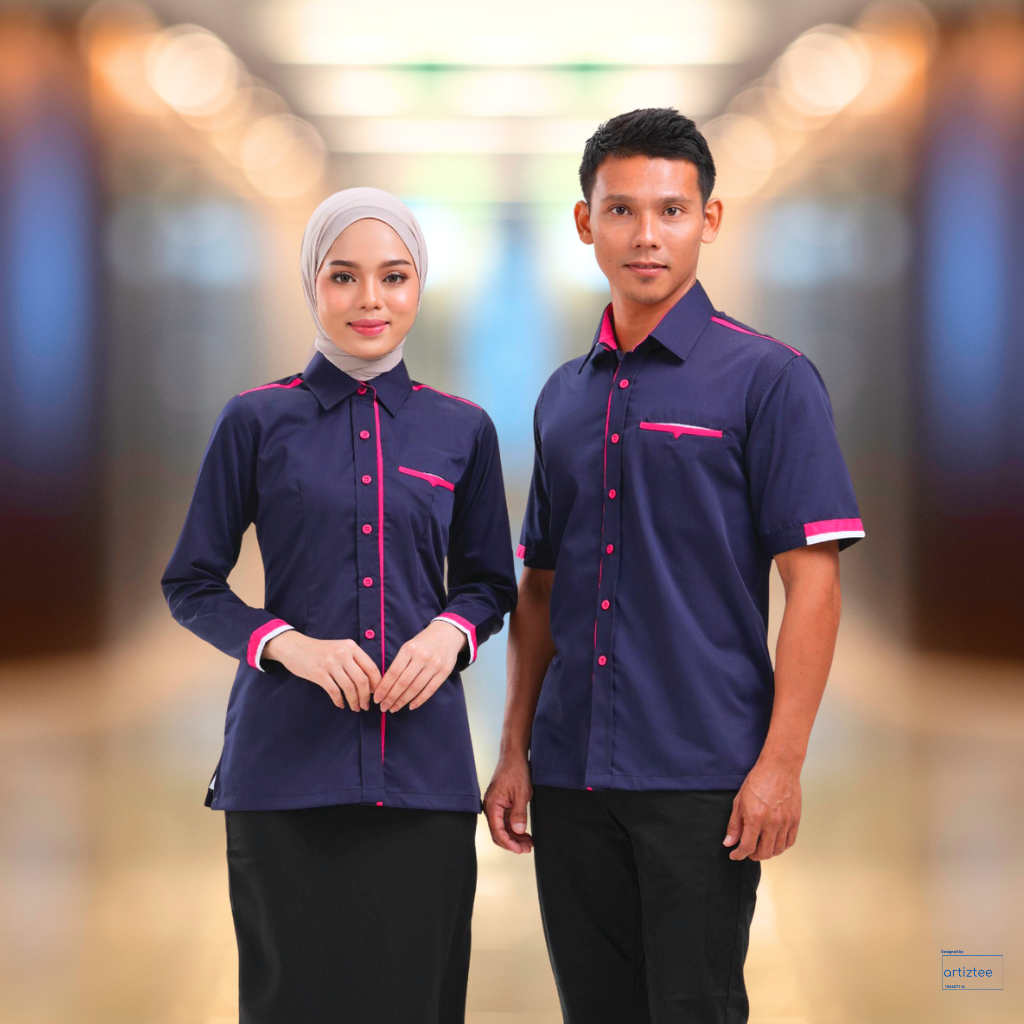 Corporate Uniform FC-891 Unisex Short Sleeves and FC-991 Female Long Sleeves Navy