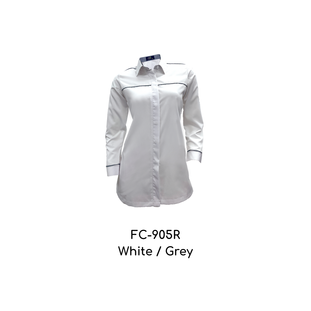 Corporate Uniform Female Long Sleeves FC-905R White-Grey