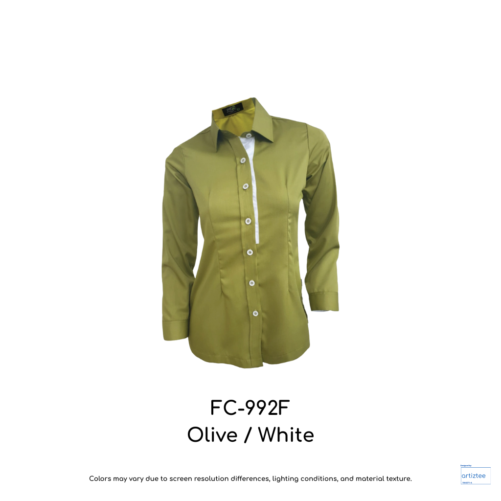 Corporate Uniform FC-992F Female Long Sleeves Olive White