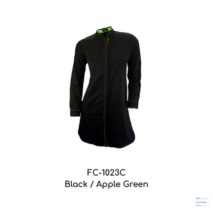Corporate Uniform Muslimah Long Sleeves FC-1023R Black Apple Green