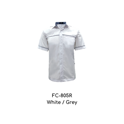 Corporate Uniform Unisex Short Sleeves FC-805R White-Grey