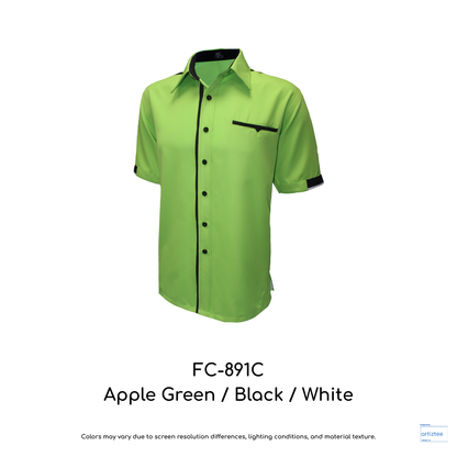 Corporate Uniform FC-891C Unisex Short Sleeves Apple Green Black White