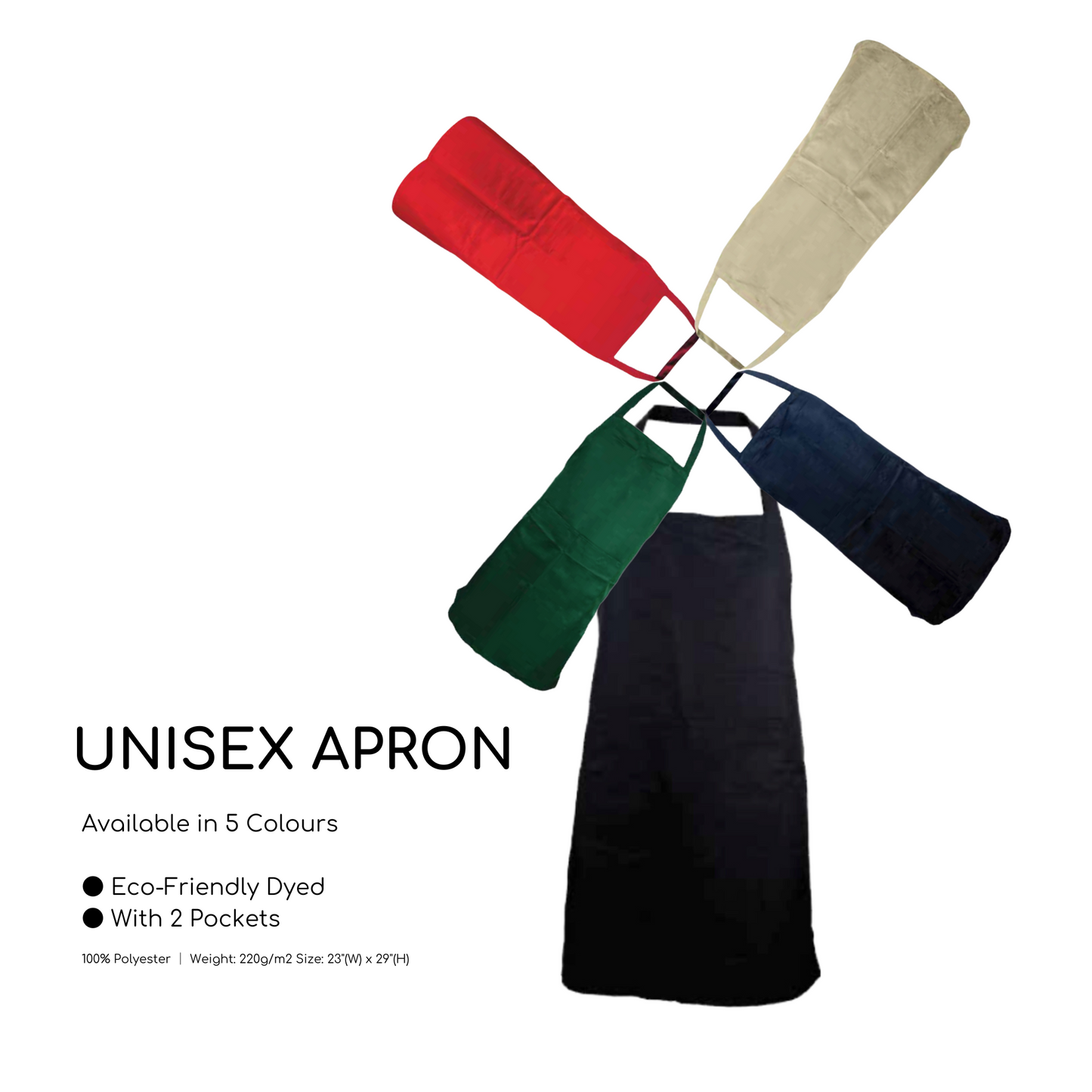 Apron - Unisex - 2 Pockets