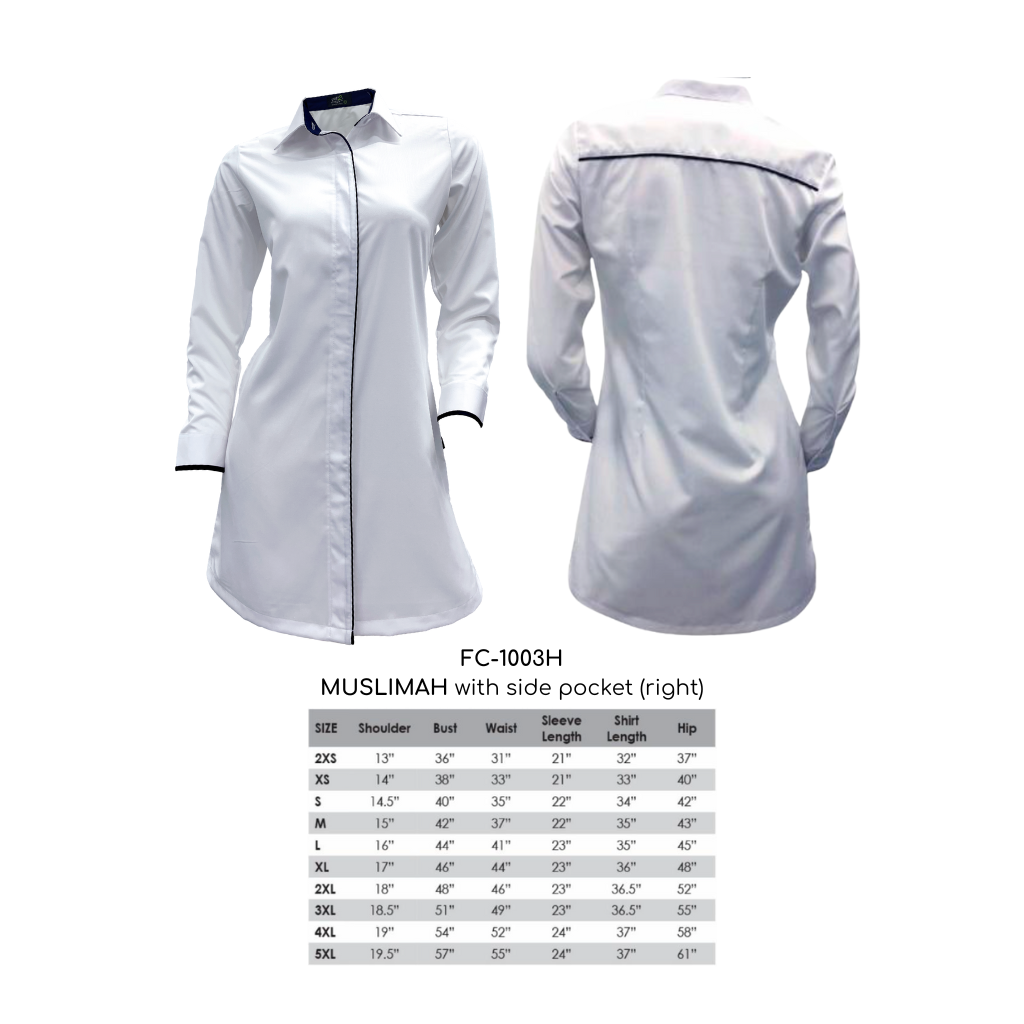 FC-1003H FEMALE Muslimah Long Sleeves Corporate Uniform Artiztee