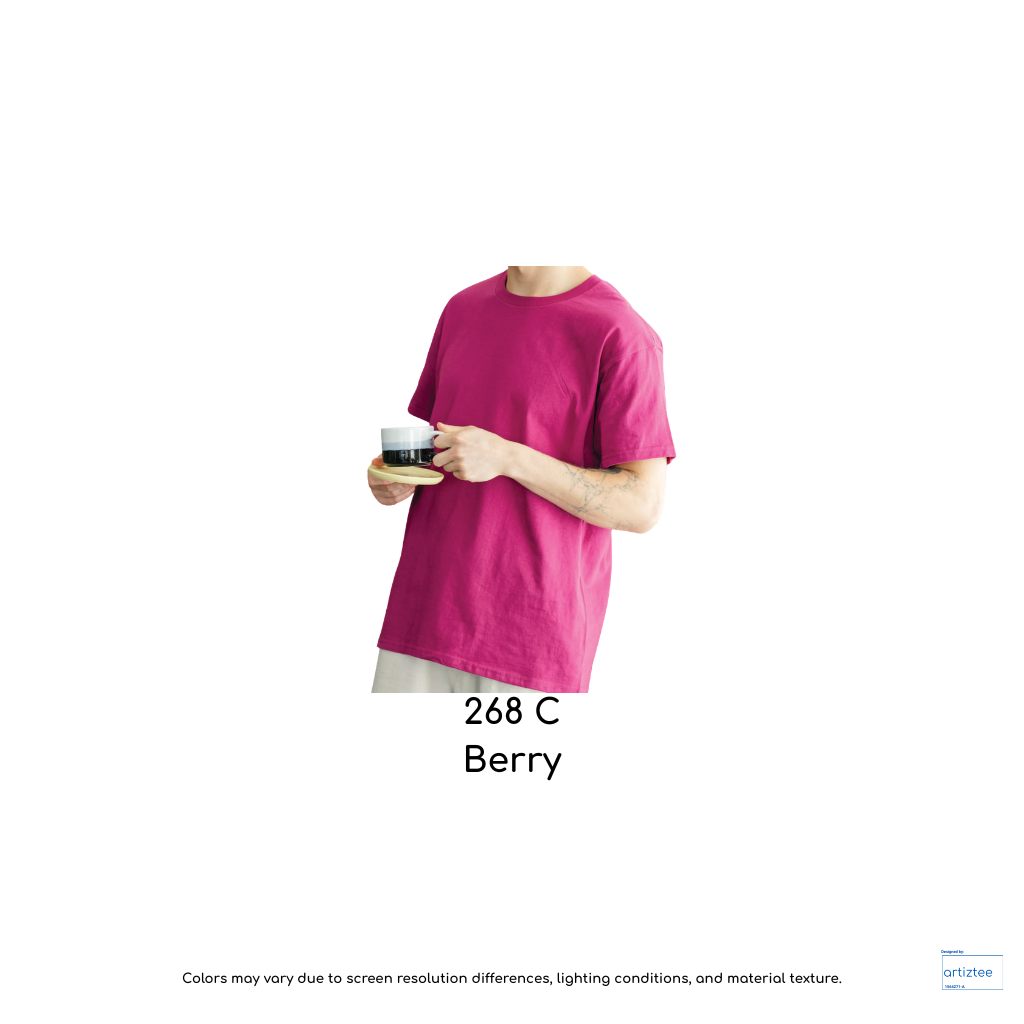 Heavyweight T-Shirt Unisex 210gsm Berry 268C HA00