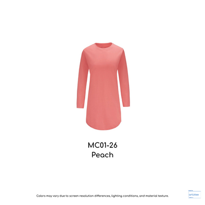 Muslimah T-Shirt Cotton Round Neck - 180gsm | Peach | MC01-26 | Artiztee