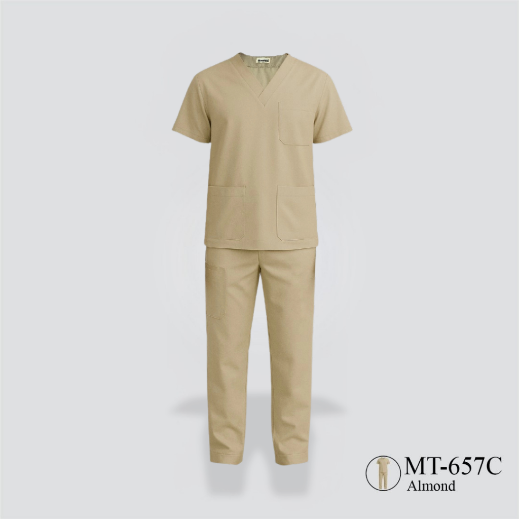 Female Medical Scrub - Almond