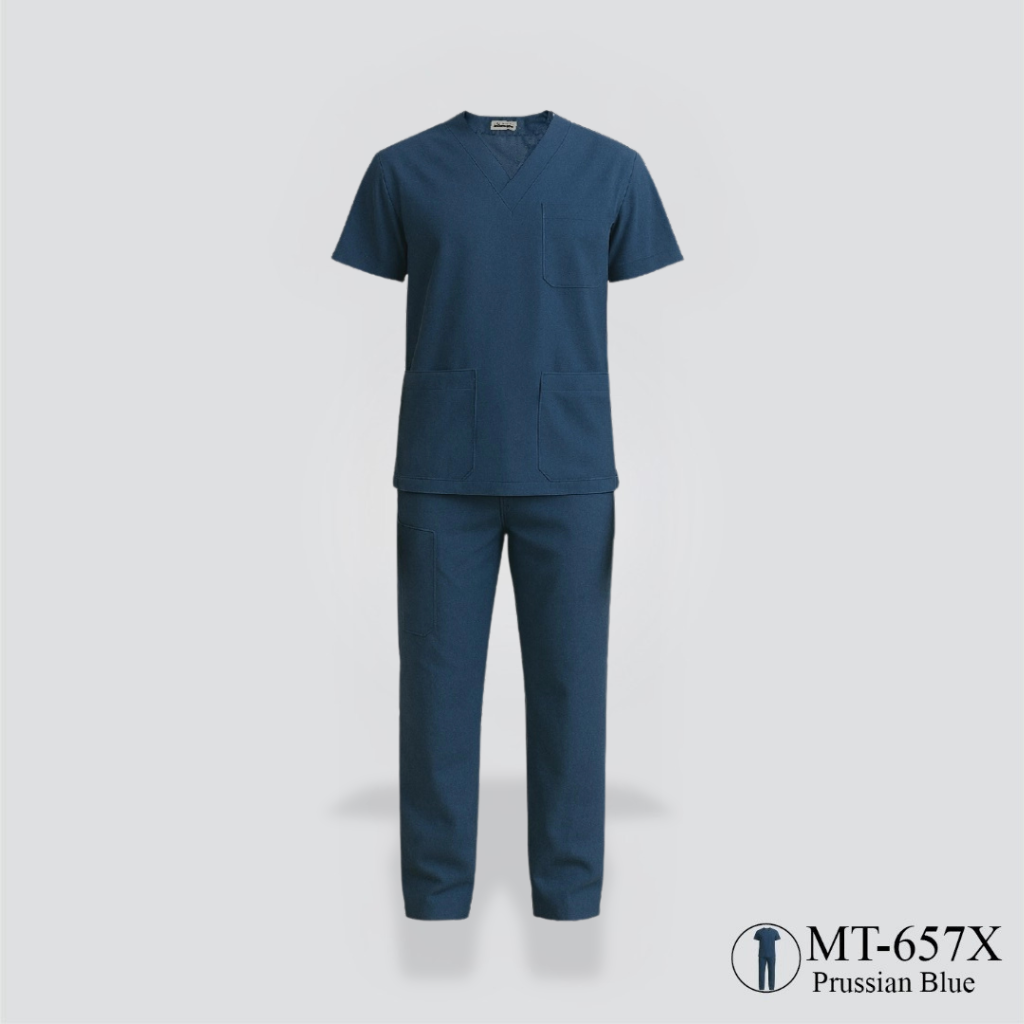 Female Medical Scrub - Prussian Blue