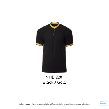 Polo Shirt York Unisex 220gsm Black Gold | NHB2201