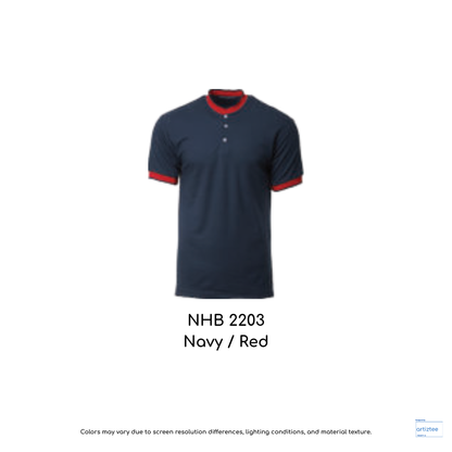 Polo Shirt York Unisex 220gsm Navy Red | NHB2203