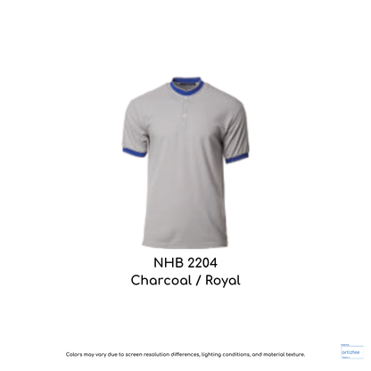 Polo Shirt York Unisex 220gsm Charcoal Royal | NHB2204