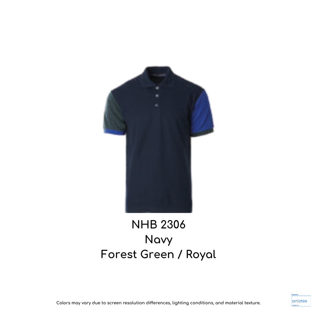 Polo Murphy Unisex 220gsm Navy Forest Green Royal NHB2306
