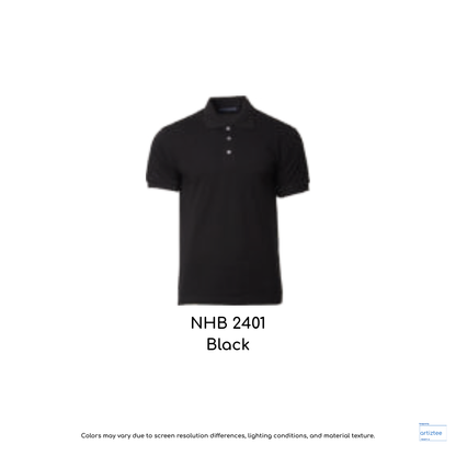 Polo Shirt Soft-Touch Unisex 220gsm | Black | NHB2401