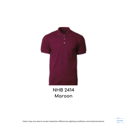 Polo Shirt Soft-Touch Unisex 220gsm | Maroon | NHB2414