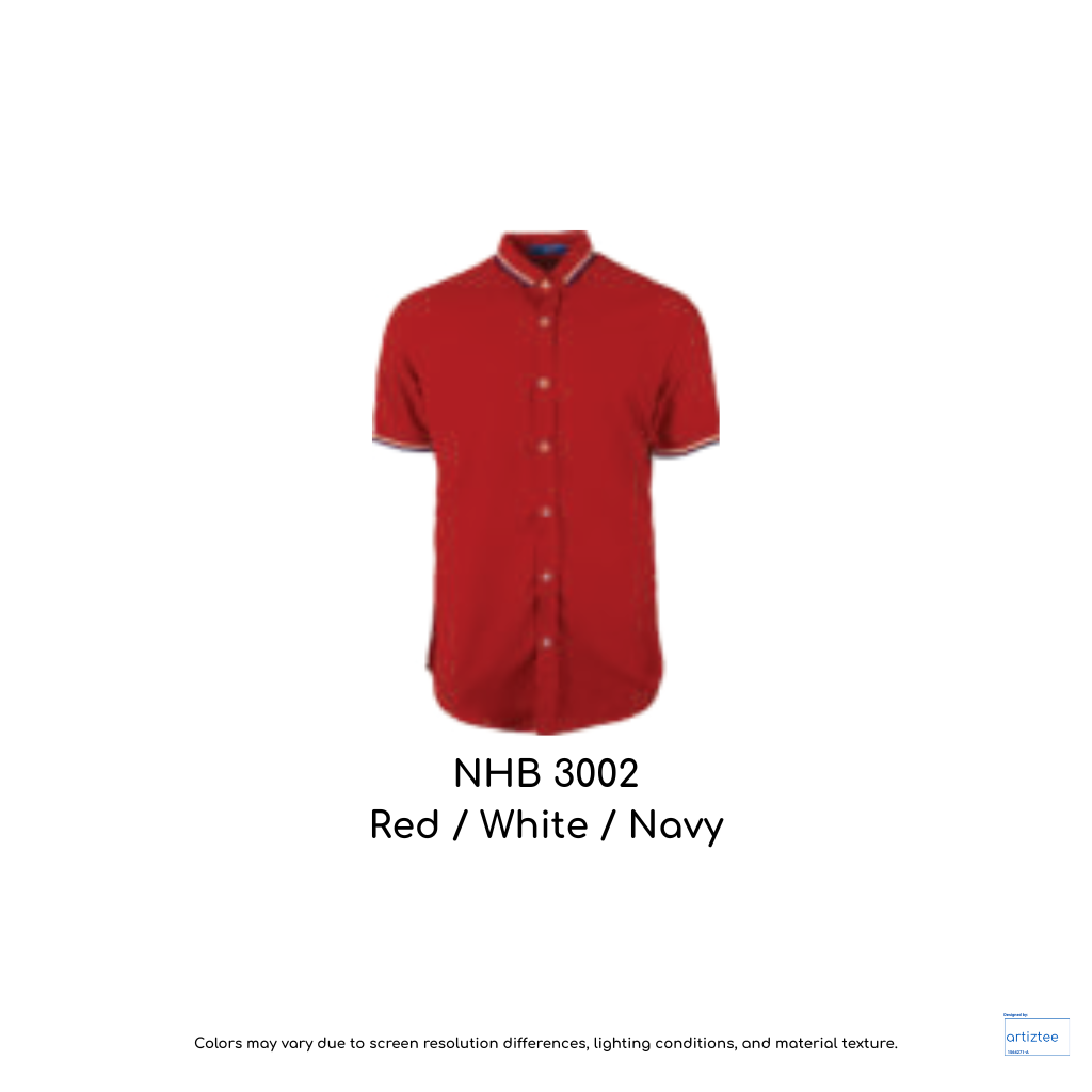 Shirt Cyril Unisex 150gsm NHB3002 Red White Navy