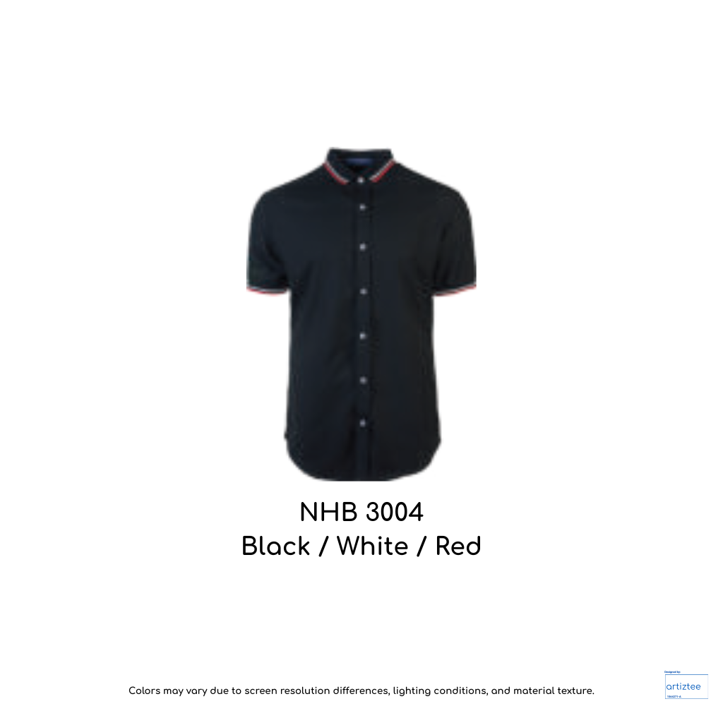 Shirt Cyril Unisex 150gsm NHB3004 Black White Red