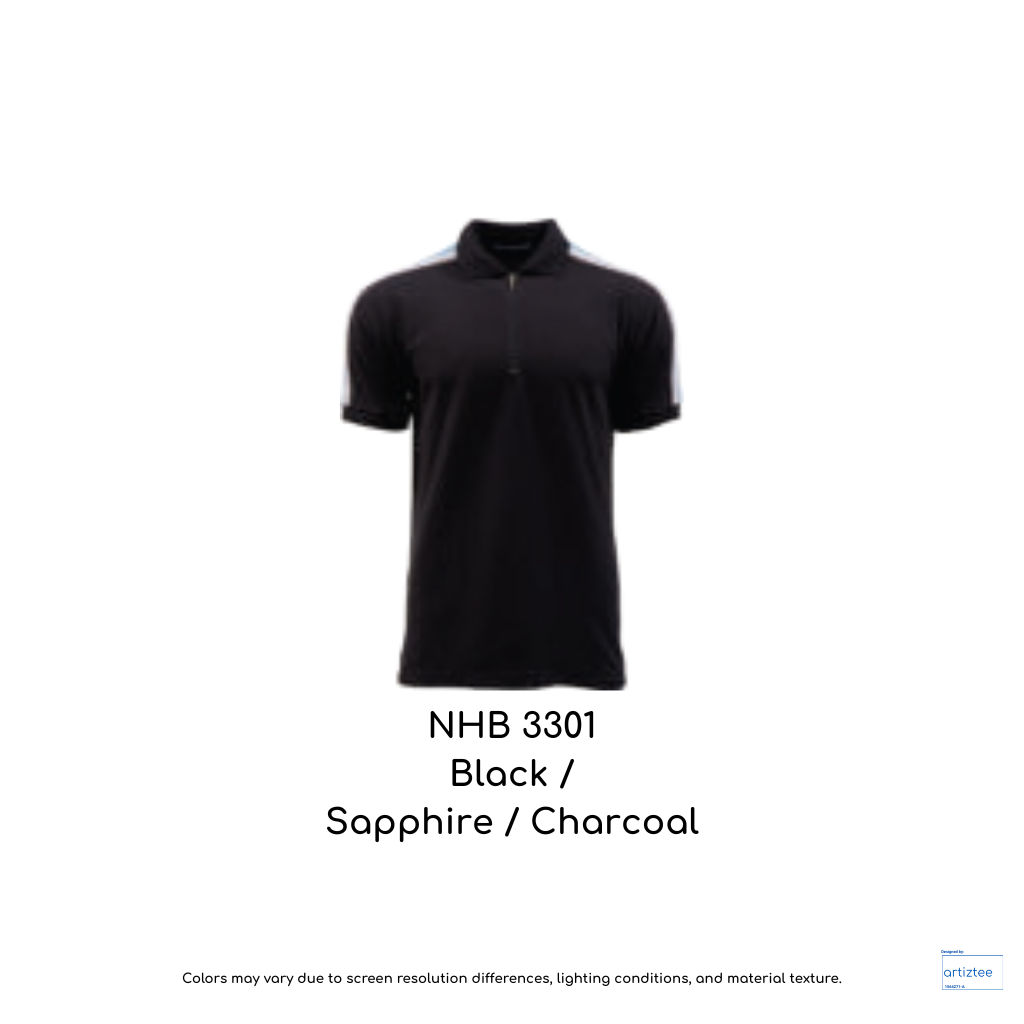 Polo Collins Unisex 220gsm Black Sapphire Charcoal NHB3301
