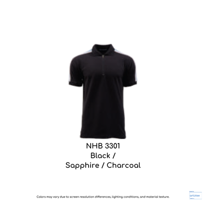 Polo Collins Unisex 220gsm Black Sapphire Charcoal NHB3301