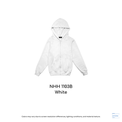 Kid Hoodie Pullover - Unisex | White | NHH1103B | Artiztee