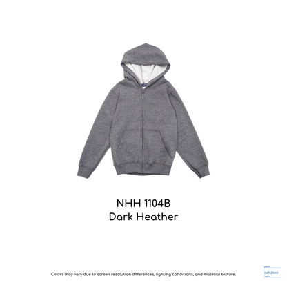 Kid Hoodie Pullover - Unisex | Dark Heather | NHH1104B | Artiztee
