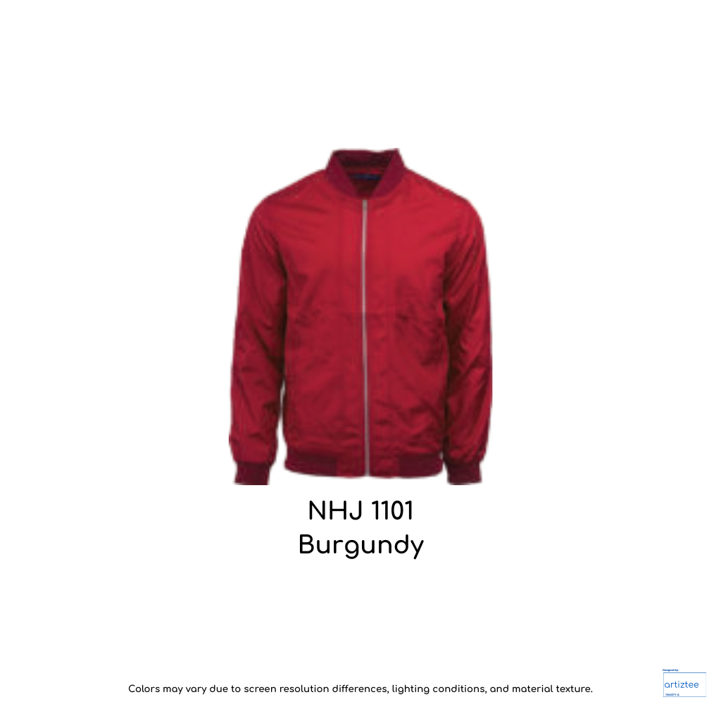 Bomber jacket unisex 220gsm NHJ1101 burgundy