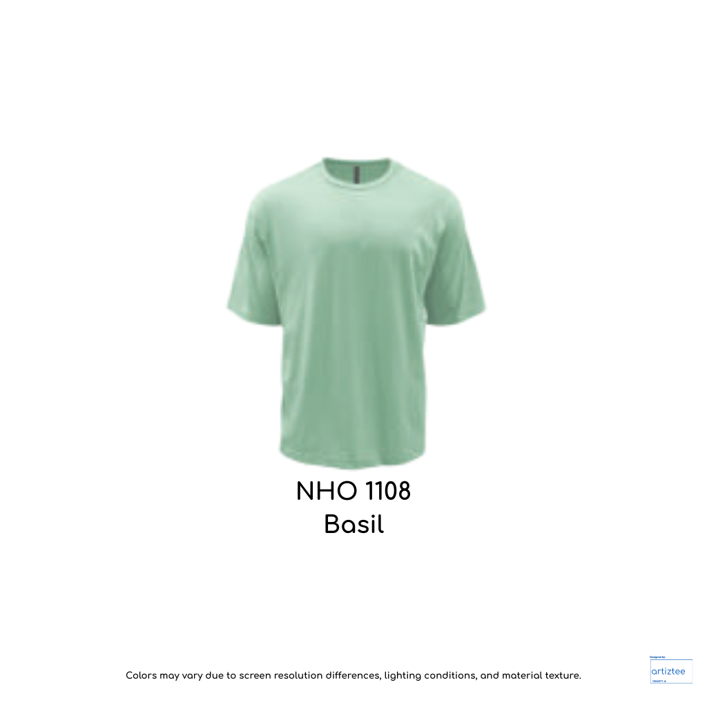 Oversized T-Shirt Dynamite Crew Neck Unisex Basil | NHO1108