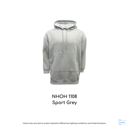 Oversized Hoodie Pullover - Unisex | Sport Grey | NHOH1108 | Artiztee