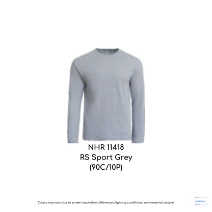 T-Shirt Long Sleeve Unisex 160gsm RS Sport Grey NHR11418