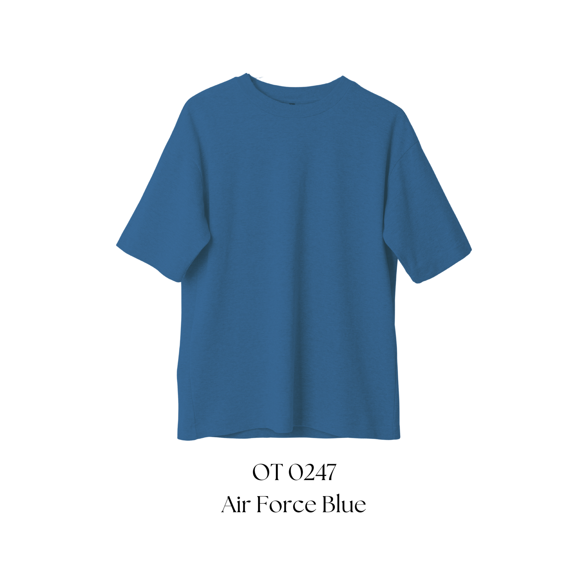 Oversized T-Shirt - Premium Cotton | Unisex | 260gsm | OT0247 | Air Force Blue