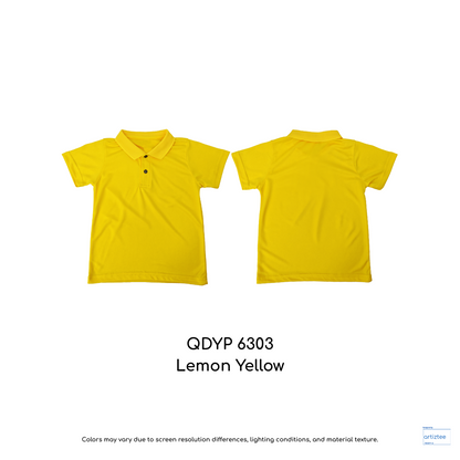 Kid Polo Shirt Quick Dry - Unisex | Lemon Yellow | QDYP6303 | Artiztee
