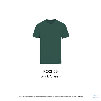 T-Shirt Combed Cotton Unisex - 190gsm | Dark Green | RC03-05 | Artiztee