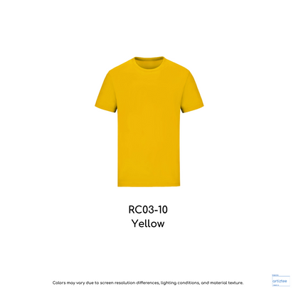 T-Shirt Combed Cotton Unisex - 190gsm | Yellow | RC03-10 | Artiztee