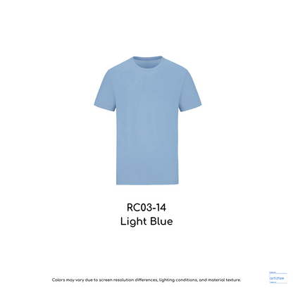 T-Shirt Combed Cotton Unisex - 190gsm | Light Blue | RC03-14 | Artiztee