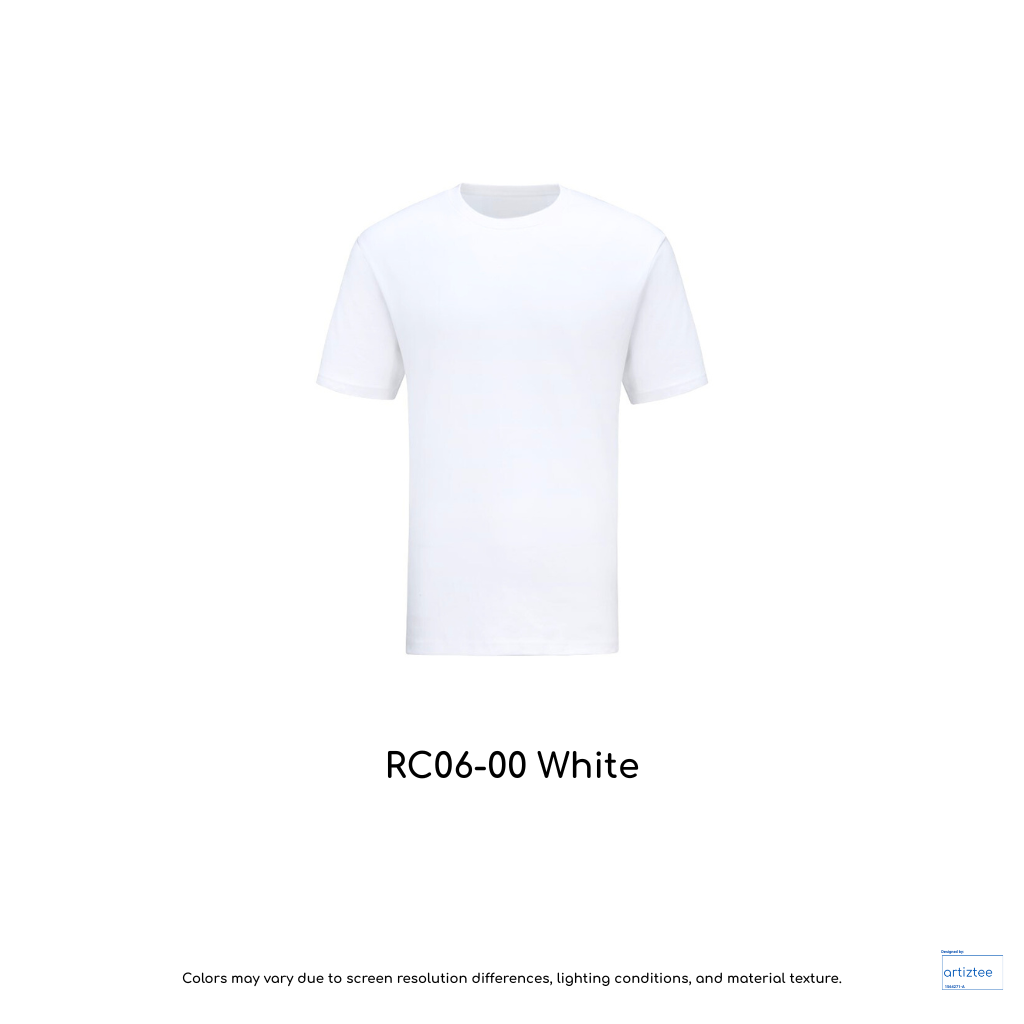 T-Shirt - Superb Cotton RC06-00 White | Unisex 220gsm | Artiztee