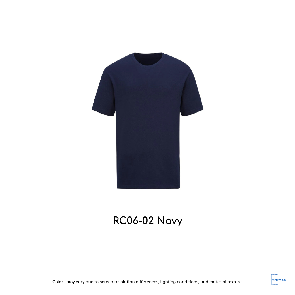 T-Shirt - Superb Cotton RC06-02 Navy | Unisex 220gsm | Artiztee