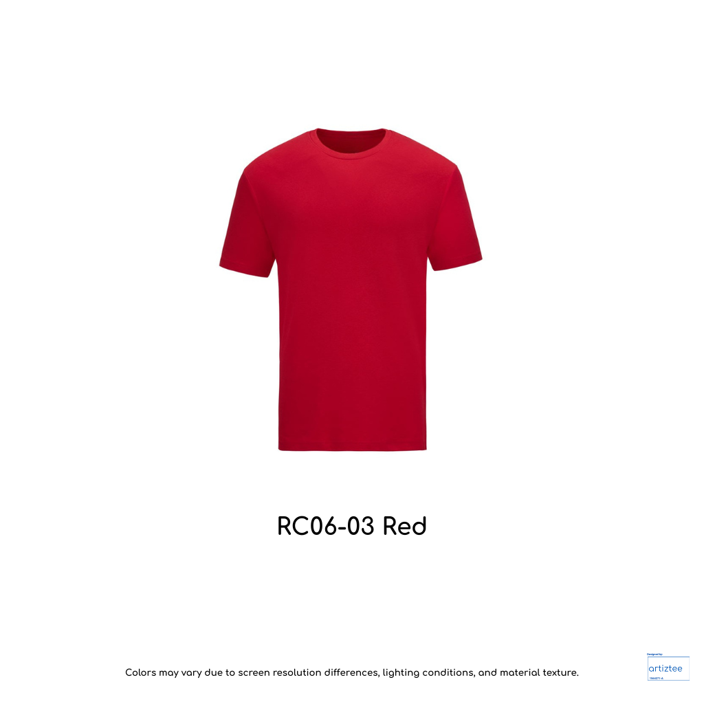 T-Shirt - Superb Cotton RC06-03 Red | Unisex 220gsm | Artiztee