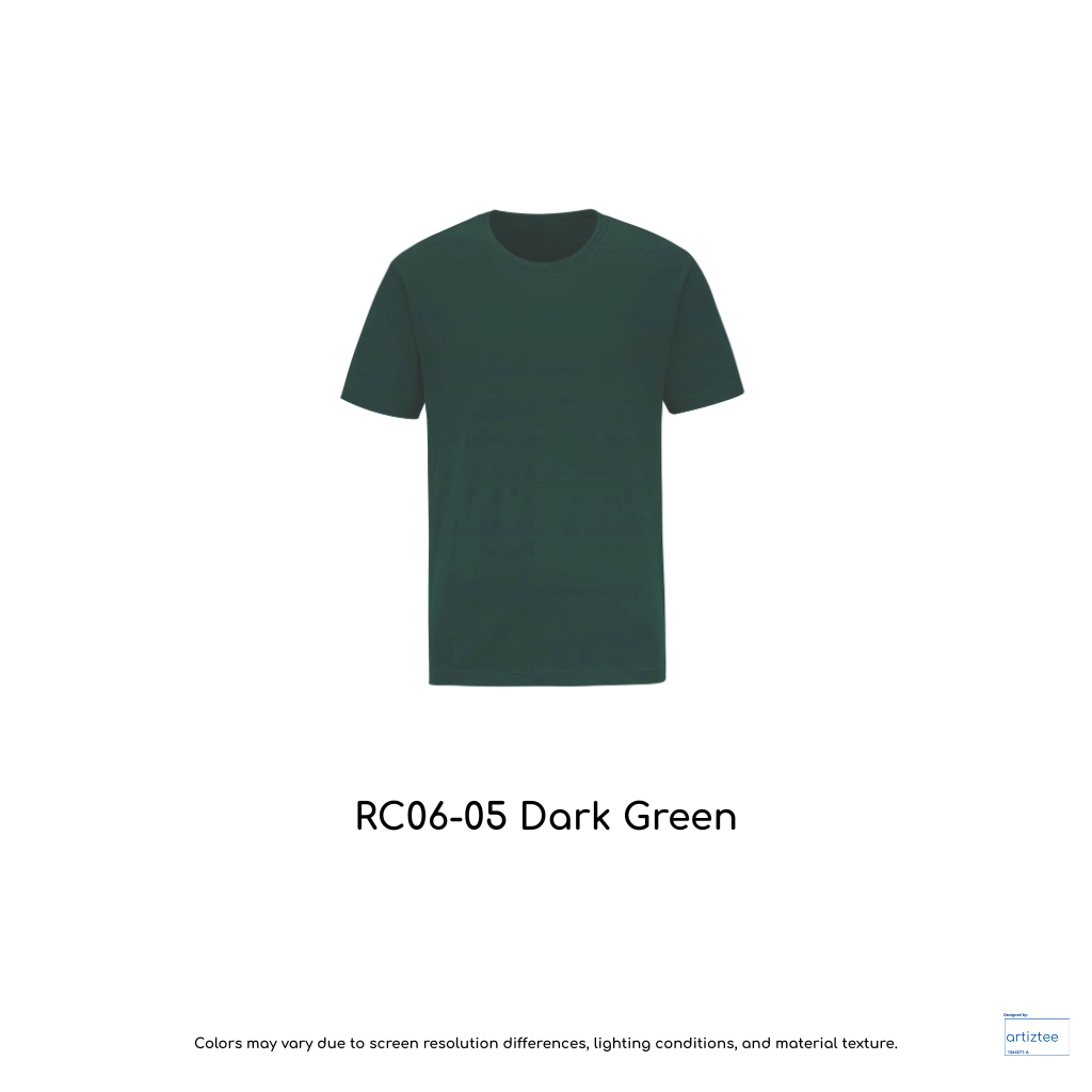 T-Shirt - Superb Cotton RC06-05 Dark Green | Unisex 220gsm | Artiztee