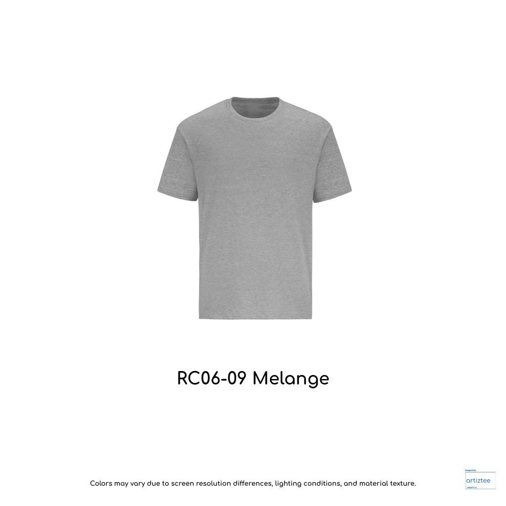 T-Shirt - Superb Cotton RC06-09 Melange | Unisex 220gsm | Artiztee